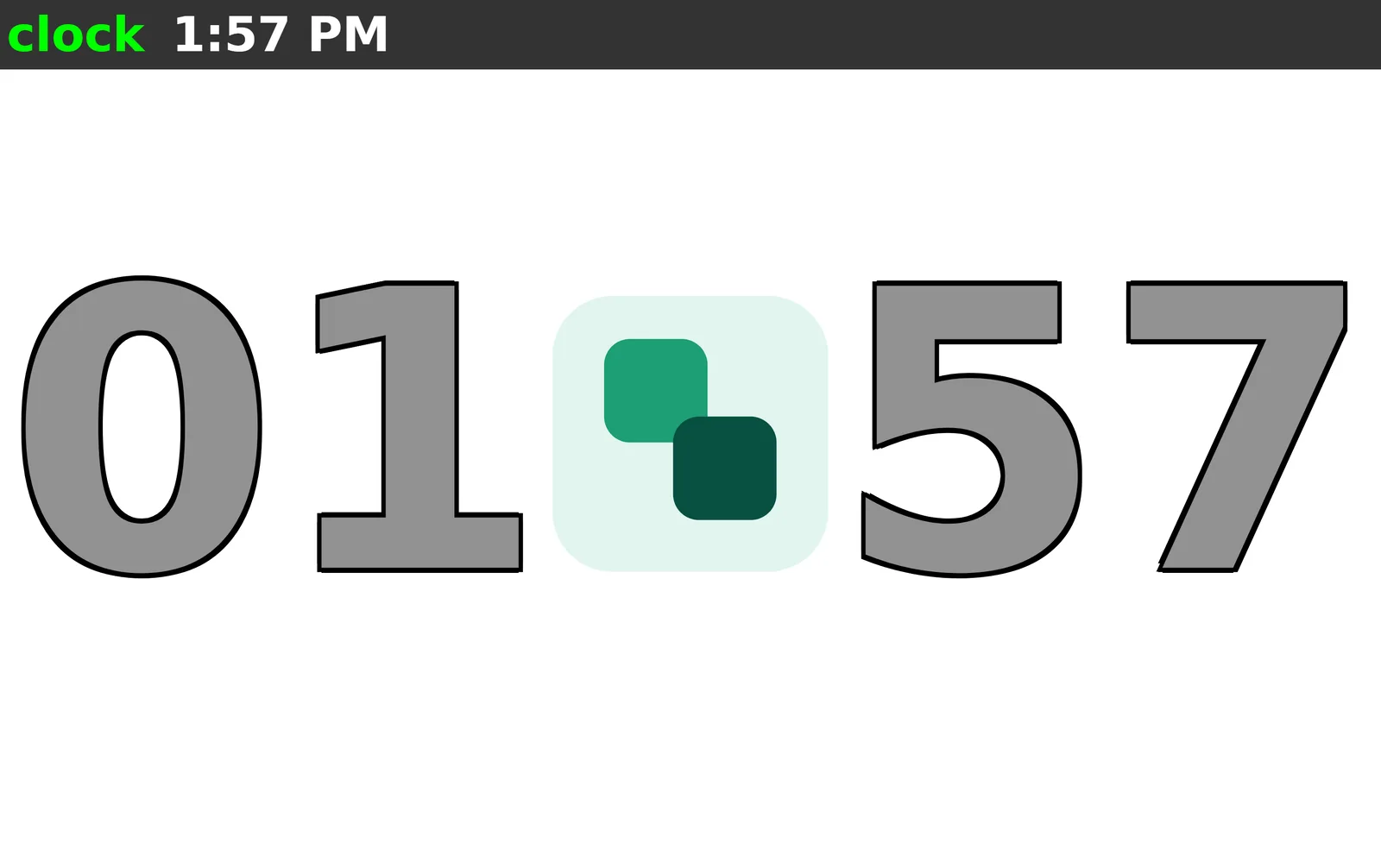 YogaOps gym timer on a TV showing large countdown digits